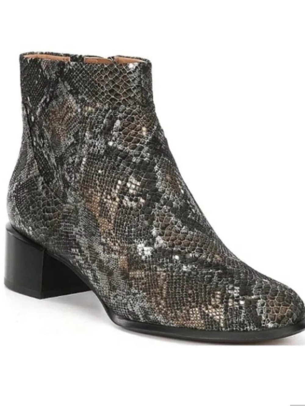 Vionic Perry Kamryn Boa Nubuck Ankle Boots Booties Metallic Snake Womens 7